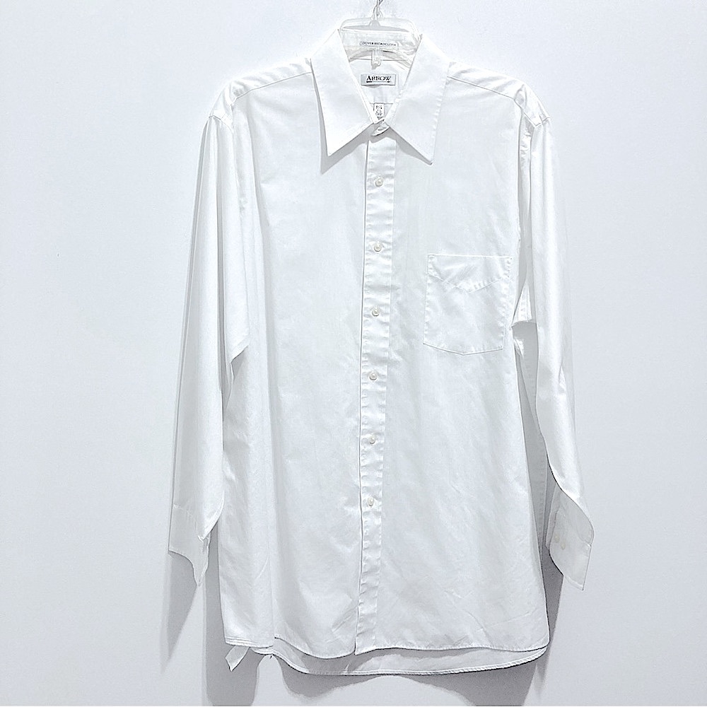 Arrow Men’s White Professional Military Dress Button Down Shirt